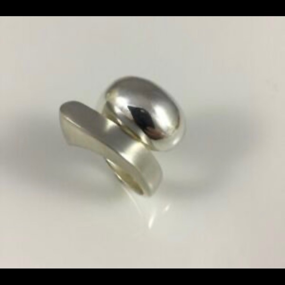 Silpada Retired Sterling Silver Dual Textured Ring, size 7